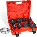 BILITOOLS Turbo Boost Leak Tester Kit, 10-Piece Turbo System Leakage Tester Kit with T-Bolt Hose Clamps to Prevent loosening and 4 Pairs of Stepped Adapters 1-3/8" to 3-1/2".