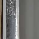 HVAC Premium 8'' x 32'' Cube Core Eggcrate Return Air Filter Grille for 1'' Filter - Aluminum - White [Outer Dimensions: 10.5'' x 34.5"]