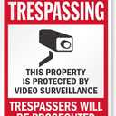 SmartSign "No Trespassing - Property Protected by Video Surveillance, Trespassers Prosecuted" Official California Sign | 12" x 18" Aluminum