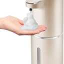 Automatic Foaming Soap Dispenser,4-Level Adjustable Foam, Wall Mount, USB Rechargeable,12.8oz/ 380ml,Touchless Hand & Dish Soap Dispenser for Bathroom, Kitchen, Hotel, Restaurant (Champagne Gold)