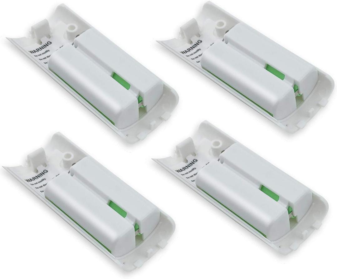 4-Pack Rechargeable Battery Packs for Wii and Wii U Remote Controller,High-Capacity Ni-MH Battery(2800mAh) Replacement for Nintendo Wii Remote Charging Station(Charger not Included)