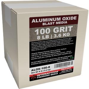 #100 Aluminum Oxide - 8 LBS - Medium Sand Blasting Abrasive Media for Blasting Cabinet and Blasting Guns.