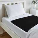 Washable Incontinence Bed Pads, Reusable Underpads for Kids, Adults, Elderly, Hospitals & Pets, Waterproof Bed Protector Pad for Bed, Sofa, Floor, Super Absorbent Bed Pad 35" x 60" - Black