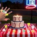 24Pcs Baseball Party Ring ,Glow in the Dark ,Baseball Theme Birthday Party Supplies Birthday Party Supplies,Sport Goodie Treat Bag Stuffers Classroom Prizes, Fun Gifts