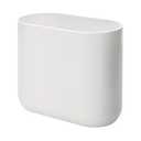 IDesign Small Slim Plastic Bathroom Trash Can, Garbage Can for Bedroom, Office, Desk, Dorm, White