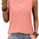 WIHOLL Women's Sleeveless Summer Crewneck Loose Fit Tank Tops (XL)