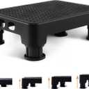 CHIKILLA Adjustable Step Stool for High Beds and Cars, 650lbs Heavy Duty Bed Step for Elderly, Non-Slip Mobility Platform for Bathtub, Kitchen, SUV, 4 Height Levels 3.4-5" Portable Stair Assist, Black