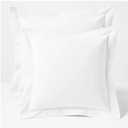 2 Pack Euro Pillow Shams 26x26 – 600 Thread Count 100% Organic Cotton White Square Pillow Covers with 2 Inch Flange, Soft & Smooth Premium Hotel-Quality Pillowcases Set of 2