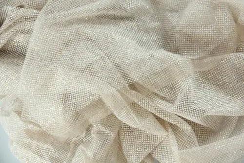 Multi-Color New Silver Glitter Net Yarn Hot Diamond Spray Gold and Silver Net Yarn Hot Stamping Wedding Dress Fabric RS3652