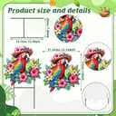 Amyhill Tropical Outdoor Decor 2026vbs Parrot Metal Garden Stakes 25 Inch Jungle Leaves Welcome Yard Signs Decorative Garden Stakes for Patio Lawn Walkway Backyard Porch Luau Rainforest Party Supplies