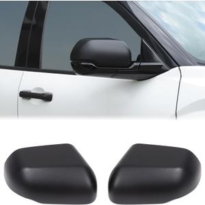 Car Door Rear View Mirror Trim Cover Compatible with Toyota Tundra/Sequoia 2022-2025 Exterior Side Rearview Mirror Housing Cap Protector Cover Accessories, Only Fit Without Turn Signal Lights Version (Matte Black(B))