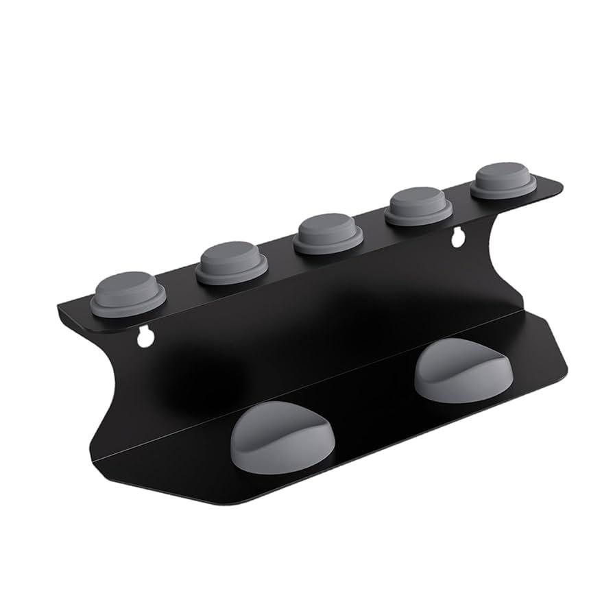 Hair Tool Organizer Wall Mount Station Multifunctional Curling Iron Stand Styling Accessories for Blow Dryer Salon Bathroom, Black