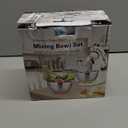 P&P CHEF Mixing Bowl with Lids Set of 3, Stainless Steel Nesting Salad Bowls for Serving Preparing, 3 Grater Attachments & Non-Slip Bottoms, Size 1.5/2.6/4.6 QT, Blue