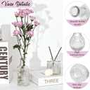 36Pcs Bud Vases Set Small Vintage Glass Bottles Clear Bud Vases in Bulk Multiple Shape Cute Glass Vases for Rustic Wedding Centerpieces Table Decorations and Home Decor(Clear)