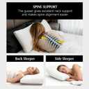 Beautyrest Goose Feather Down Fiber Gusseted Pillows, Firm Hotel Pillow Luxury Bed Pillows, 100% Cotton Cover, Queen/Jumbo Size Set of 2