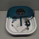 CURECURE Collapsible Foot Spa Bath Massager with Heat, Bubble and Timer, 95-118 Adjustable Temperature Fast Heating with Pedicure Stone and Massage Rollers for Feet Stress Relief at Home (Green)