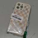 for iPhone 16 Pro Max 6.9'' Aesthetic Colorful Checkered Phone Case, Cute Checkerboard Pattern Design Phone Cover Soft Slim TPU Shockproof Protective Plaid Case for Girls Women