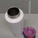 ENCOOL Leakproof Insulated Water Bottle with Straw Dual-Sip Water Bottle Bag-Safe Design for Work, Commute & Gym  Keeps Drinks Cold All Day, 24 oz, Purple Cabbage