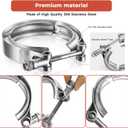 AKIHISA 2.36 Inch V Band Clamp-Stainless Steel_304, for Turbo Exhaust Down pipe Flange Kit, Racing Ford Pickup Truck Exchange Exhaust Accessories