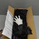 Haunted Hill Farm 4.3-Ft Animatronic Scary Demon Widow Door Greeter with Touch Activated Lights and Sound, Battery-Operated Indoor or Covered Outdoor Halloween Decoration