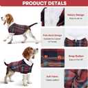 Plaid Shirt for Small to Medium Dogs, Summer and Fall Clothes With Touch Fastener, Double-Layer Design, Stylish and Comfortable Clothing, XS