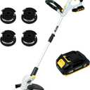 String Trimmer Cordless, PATIOX Electric Weed Wacker & Edger Battery Powered, Rechargeable Weed Whacker Cordless with Battery and Charger (2.5AH Battery)