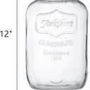 CATPOWER 2 Gallons X-Large Glass Jar With Mouth Canning Jar Kitchen Storage Jar Cookie Candy Penny Jar with Stainless Steel Screw Lid, 12 inches