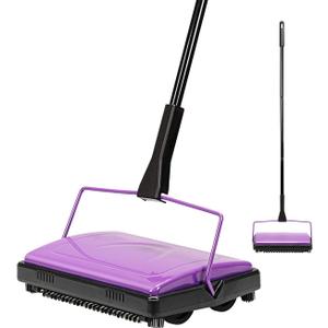Yocada Carpet Sweeper Cleaner for Home Office Low&Undercoat Carpets Rugs Pet Hair Dust Scraps Paper Small Rubbish Cleaning with a Brush
