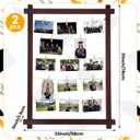 Cinnvoice 2 Set Graduation Photo Display Board with Lights 31'' x 23'' Freestanding Photo Display Board with Clips 2026 Grad Centerpiece Decor for Graduation Party Hanging Postcards Greeting Card