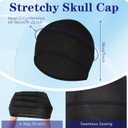 3Pcs Cooling Hard Hat Liner Skull Caps Breathable Mesh Helmet Liner Lightweight Sweat Wicking Cycling Running Hat for Men Women (Black)