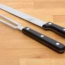2 x Carving Knife and Fork Set, Carving Set for Chicken Meat Turkey Carving Knife and Fork Set, BBQ Knife Set