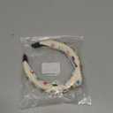 Jeweled Knotted Headband for Women Girls Sparkly Crystal Rhinestone Headband Wide Top Knot Women's Embellished Hairband Hair Accessories Beige