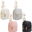 4Pcs Mini Backpack Keychain,Cute Cosmetic Bag for Women,PU Leather Makeup Bag Key Pocket Lipstick Bag Card Holder Data Cable Organizer Zipper Pouch 