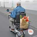 VEVOR Scooter Rear Basket, Heavy Duty Metal Wire Basket with Handle, Spacious Cargo Basket, Works with 1-inch Receiver, Compatible with Most Golden, Drive & Pride Mobility Scooter, 15.3 x 11.8 x 11.8"