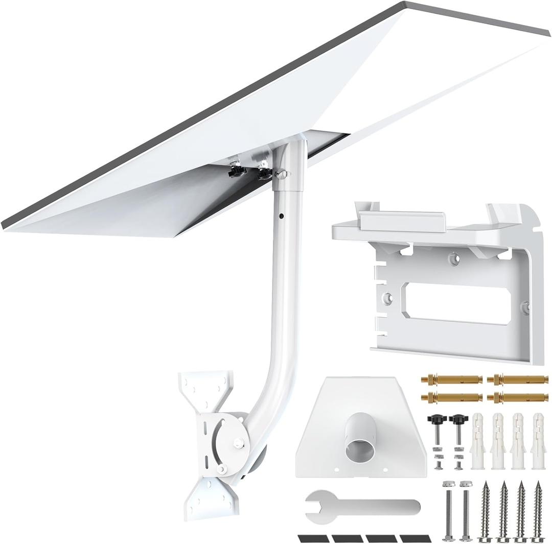 Starlink Gen 3 Mounting Kit - Adjustable Pole/Wall/Roof Mount with Pipe Adapter for Starlink V3 Standard Dish(White, 15.7-inch)
