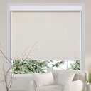 Persilux Light Filtering Shades for Windows, Free-Stop Cordless Roller Shades for Windows (Cream 39" W x 72" H) Natural Woven Fabric Thermal Insulation Roller Blinds for Windows, Home, Doors, Kitchen