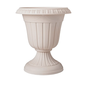 PL20TP Classic Traditional Plastic Urn Planter Indoor/Outdoor, 10" x 12", Taupe Pack of 2