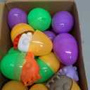 24 Pack Prefilled Easter Eggs with Animal Pop Toys, Filled Easter Eggs for Egg Hunt, Easter Basket Stuffers for Kids,Easter Party Favors Prizes, Prefilled Easter Egg with Toys