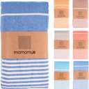 Extra Large Turkish Beach Towel Style  Made of 100% Cotton for Sand-Free Comfort | Oversized Beach Towel  Sandproof Beach Blanket  Big Beach Mat - Outdoor Picnic (Blue, 83x94 in)