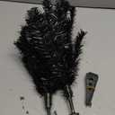 2FT Artificial Christmas Tree Black Tabletop Christmas Tree with Plastic Stand Mini Xmas Pine Tree for Party Supplies Indoor Outdoor Holiday Home Decoration(Black, 2 Pack)