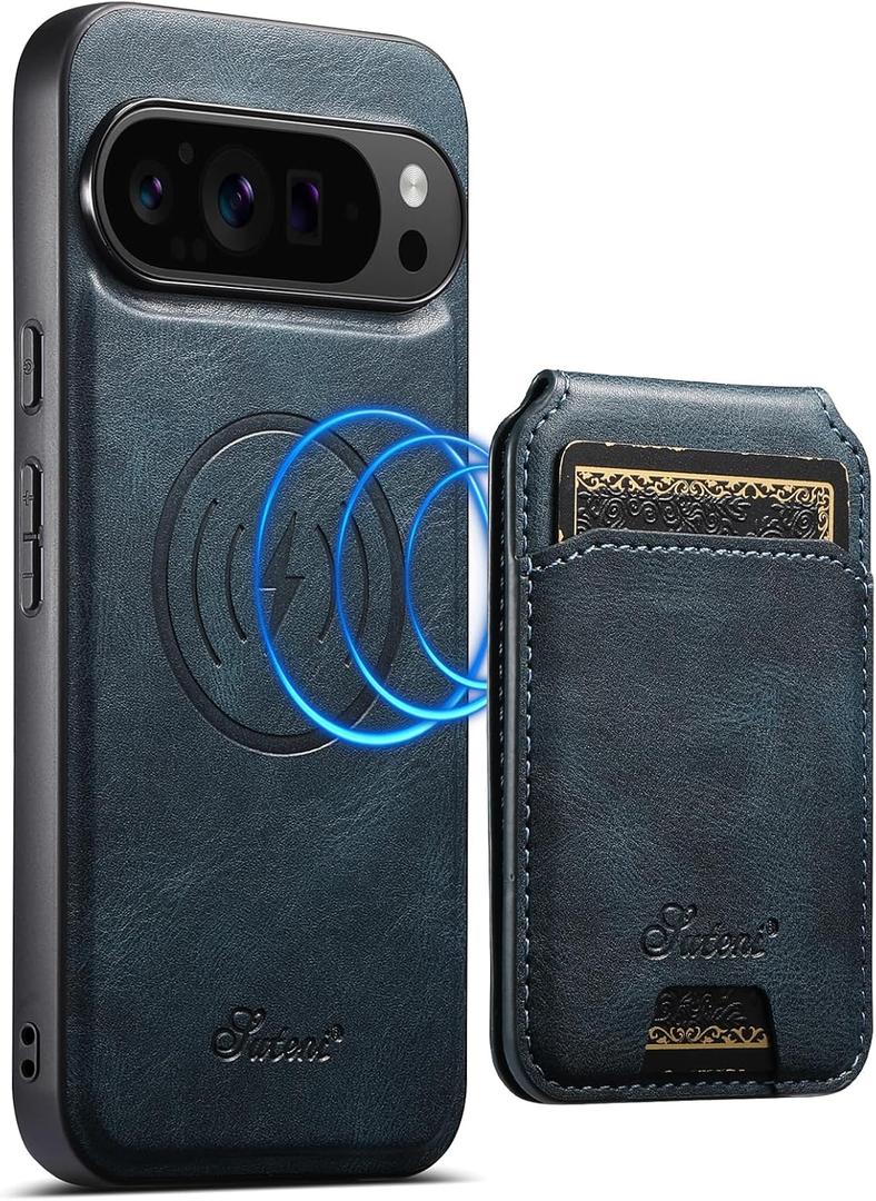 PASNEW Premium Case for Pixel 10 Pro XL,Leather Wallet Card Holder [3 Cards] Kickstand Wallets with Magnetic Wireless Charging Cover for Google 10Pro XL Shockproof,Black