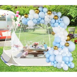 Screen Houses Pop-up Outdoor Camping Tent, 540 Degree Fully Transparent Non Dead Corner Gazebo