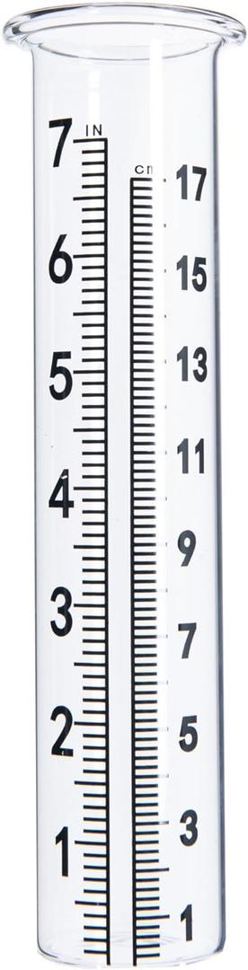 7inch Glass Rain Gauge Replacement Tubes for Yard Garden Outdoor