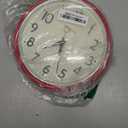 Westclox Retro 1950 Kitchen Wall Clock, 9.5-Inch, Red