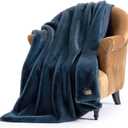 UGG Euphoria Plush Faux Fur Throw Blanket, Soft Warm Throw Blankets for Couch or Bed, Luxury Bedroom Decor, Giftable Holiday Blankets, Machine Washable, 50-inch x 70-inch, Indigo Blue