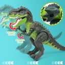 Electric Walking Dinosaur Toys for Kids - Small Tyrannosaurus with Detachable Tail Simulated Flame and Realistic Sounds, Best Dino Gifts for Boys & Girls 3-5 5-7