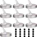 Mason Jar Pour Spouts. free flow Mason Jar Pour Spouts, mason jar for spout regular mouth size 70mm dispenser germination cover. Suitable for any liquid. Leak-Proof 10-Pack + 20 Black Lid Cap, 10