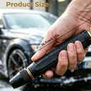 2 Pack High-Pressure Car Wash Water Gun with Booster Nozzle Adjustable Spray for Watering Plants, Garden Hose Connector with Leak-Proof Clamps for Patio and Outdoor Cleaning
