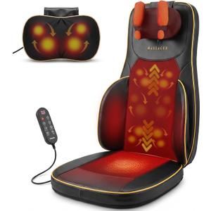 Massage Chair Pad with Heat, Shiatsu Neck and Back Massager for Chair