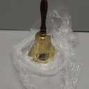 Large & Heavy Solid Brass Loud Hand Call Bell for Weddings, Christmas, School 11"(H) 5"(D) Polished Brass by The Metal Magician